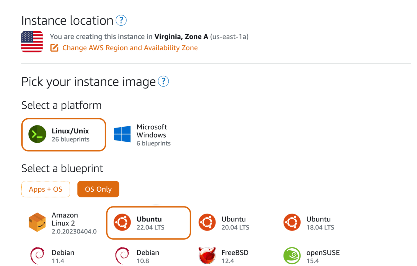 Deploying a server in AWS Lightsail